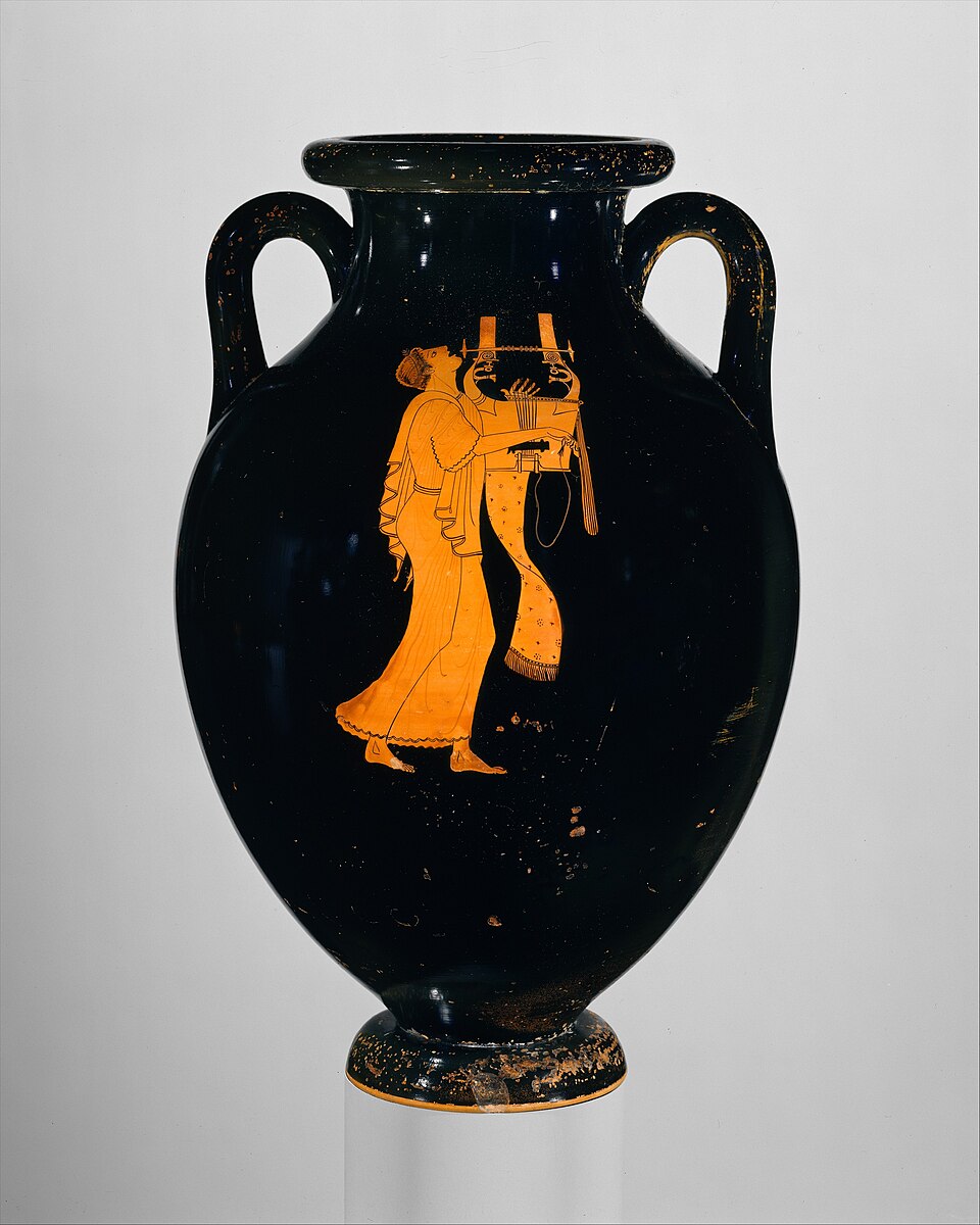 Ancient representation of a singer or musician with a kithara